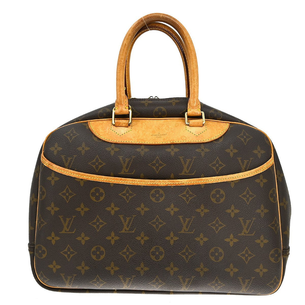 Louis Vuitton Deauville Handbag Monogram Canvas Brown Canvas Handbag ( )