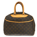 Louis Vuitton Deauville Handbag Monogram Canvas Brown Canvas Handbag ( )