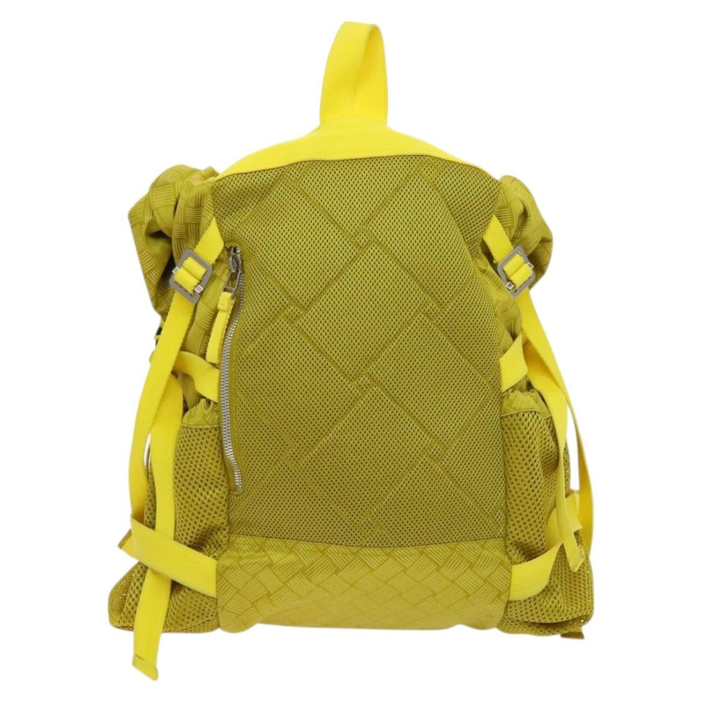 Bottega Veneta Vintage Backpack Nylon Yellow Nylon Backpack Bag (Authentic  )