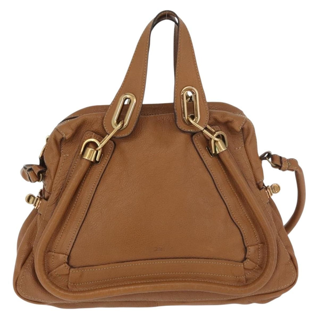 Chloe Paraty Handbag Quilted Leather Brown Leather Handbag ( )