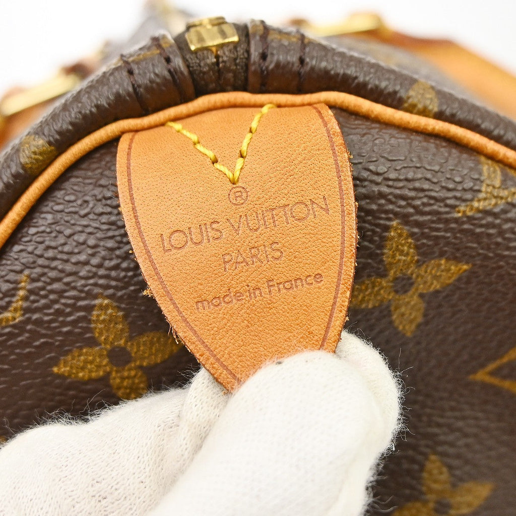 Louis Vuitton Speedy Handbag Monogram Canvas Brown Canvas Handbag ( )