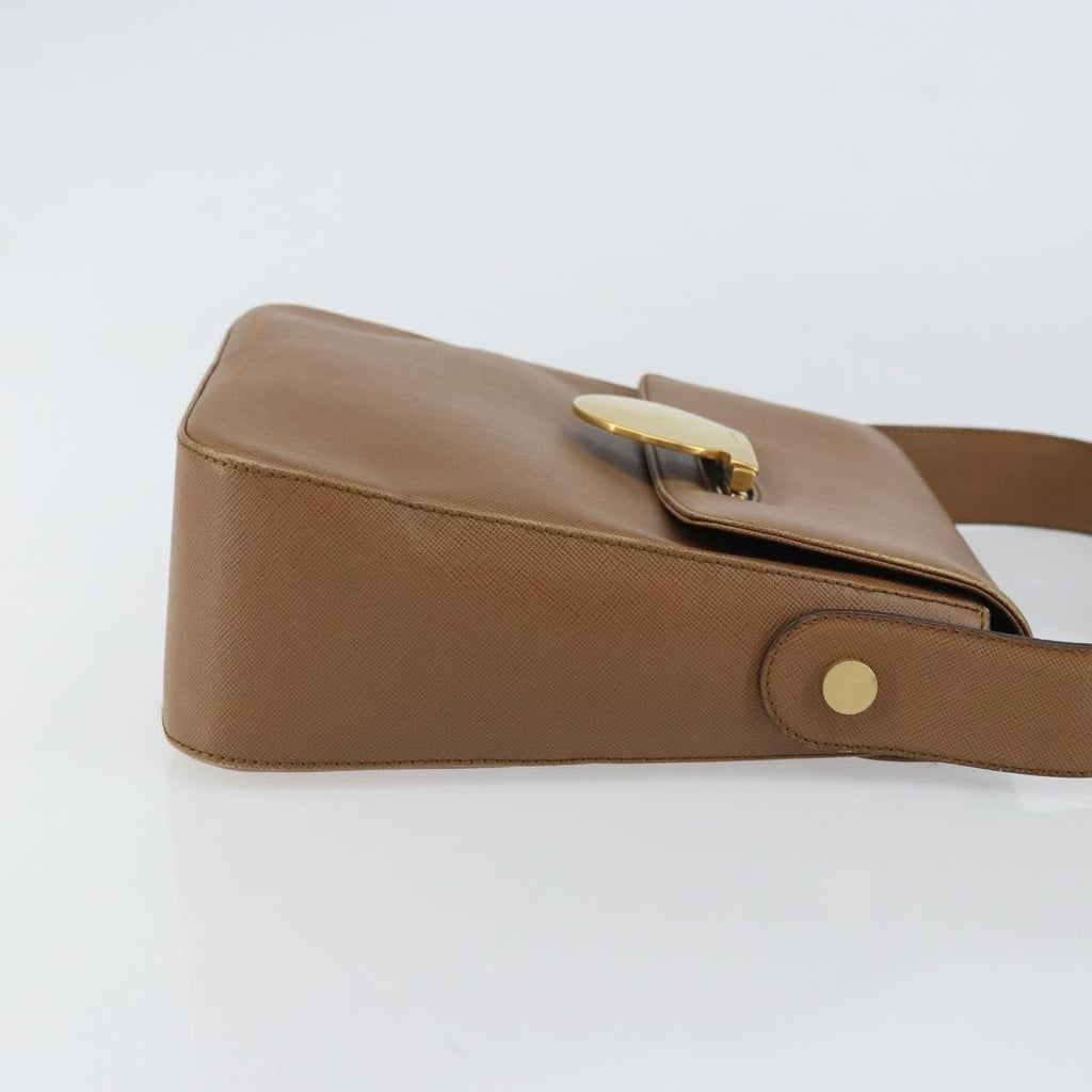 Salvatore Ferragamo Vintage Handbag Leather Brown Leather Handbag (Authentic  )