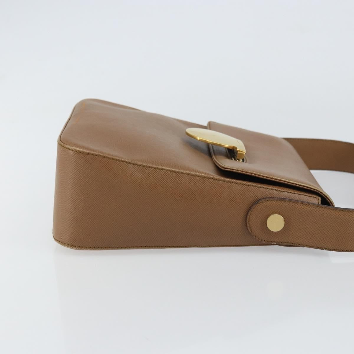 Salvatore Ferragamo Vintage Handbag Leather Brown Leather Handbag (Authentic  )