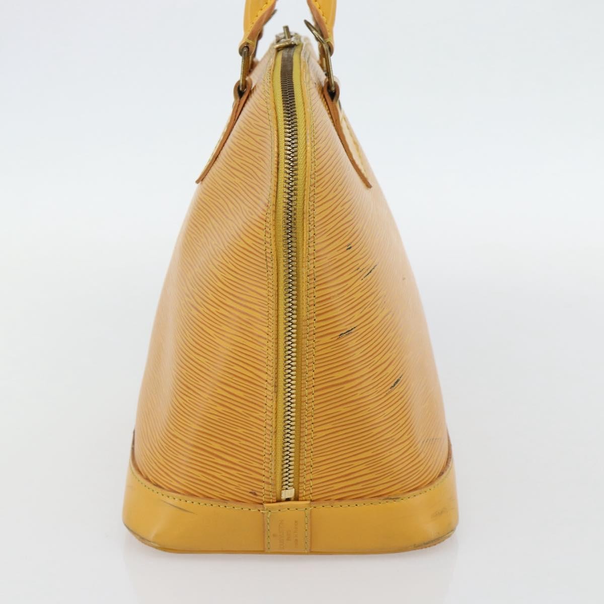 Louis Vuitton Alma Handbag Epi Leather Yellow Leather Handbag ( )