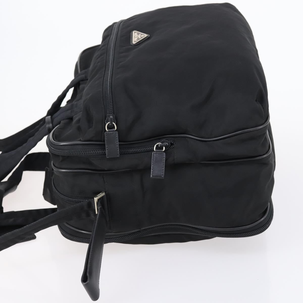 Prada Porta Computer Briefcase Tessuto And Saffiano Leather Black Nylon Briefcase Bag (Authentic  )