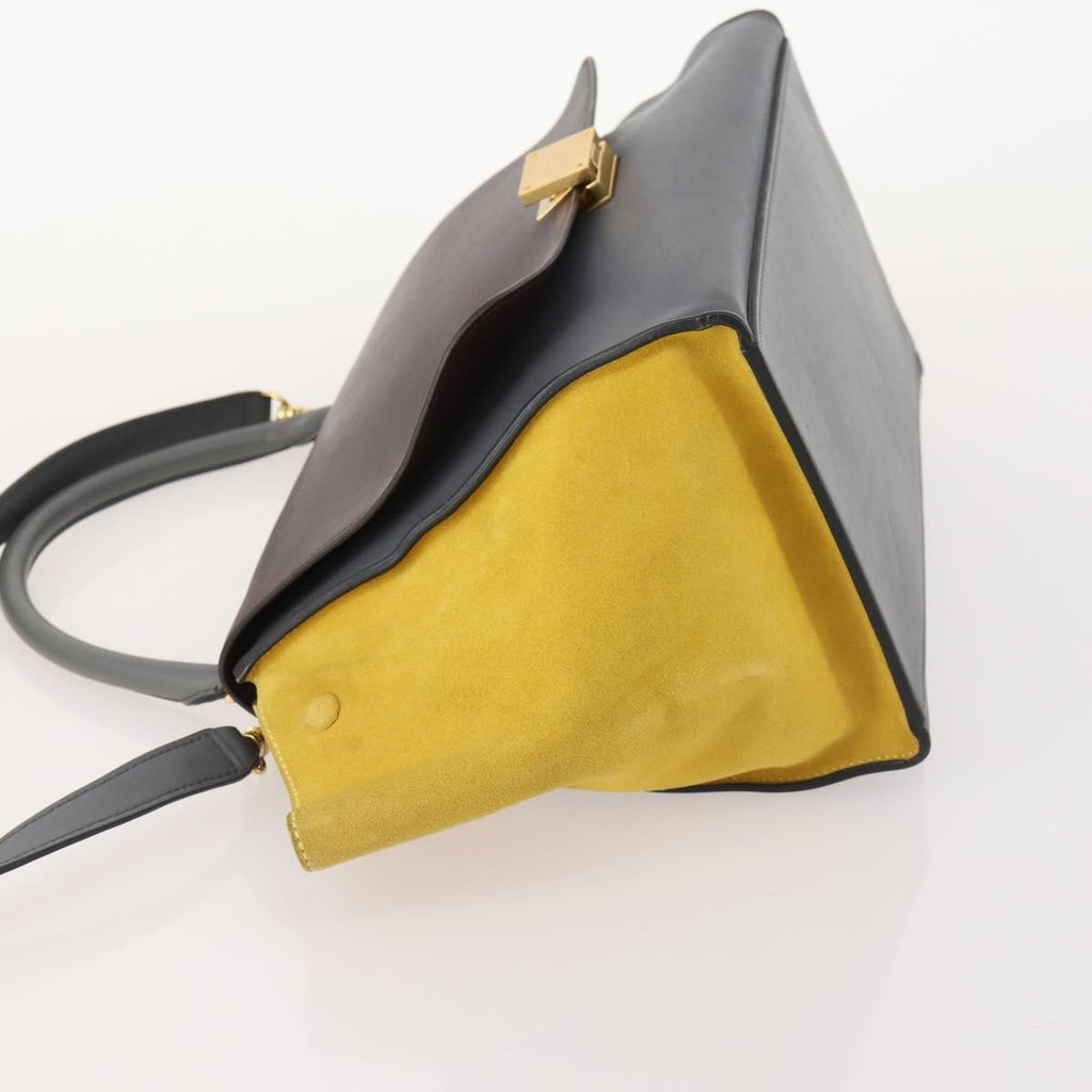 Celine Tricolor Trapeze Bag Leather Multicolour Leather Handbag (Authentic  )
