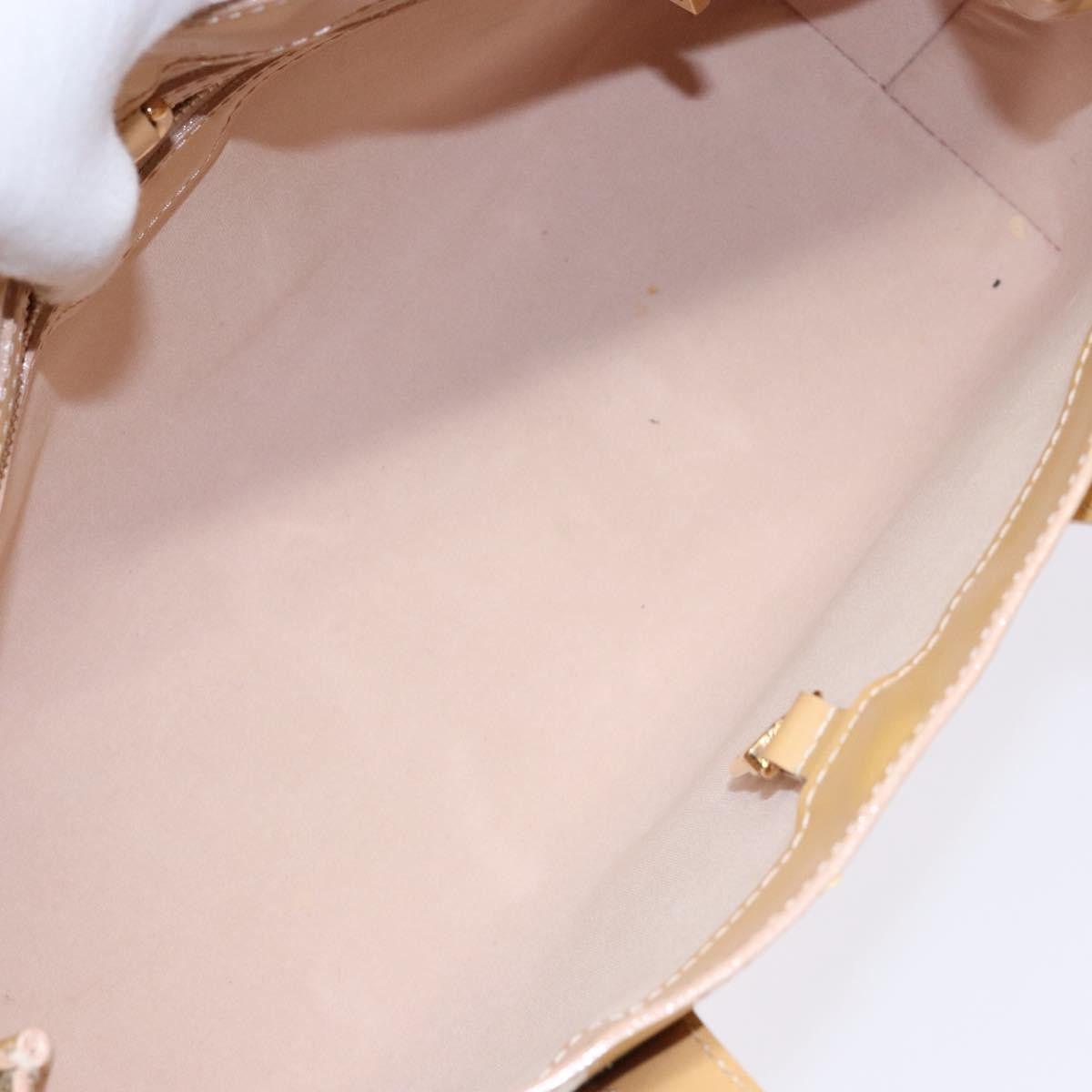 Louis Vuitton Wilshire Handbag Monogram Vernis Beige Patent_Leather Bag (Authentic  )