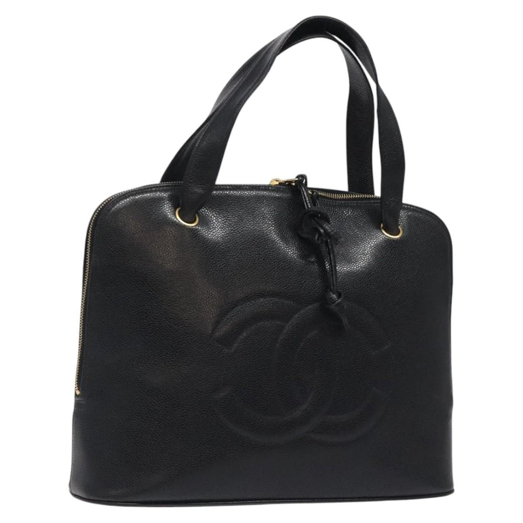 Chanel Vintage Cc Dome Bag Caviar Black Calfskin Handbag ( )