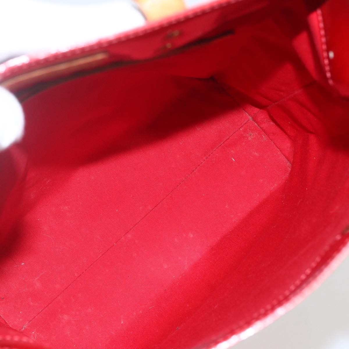 Louis Vuitton Reade Handbag Monogram Vernis Red Patent_Leather Handbag (Authentic  )