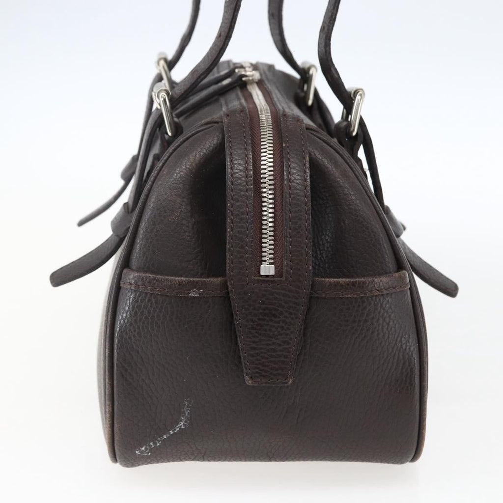 Burberry Vintage Handbag Leather Brown Leather Handbag (Authentic  )