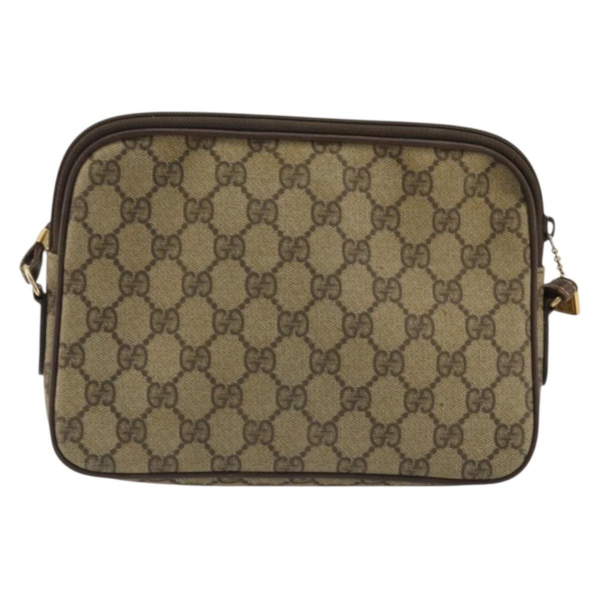 Gucci Gg Supreme Shoulder Bag Canvas Beige Canvas Handbag ( )