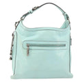 Versace Vintage Handbag Leather Blue Leather Handbag (Authentic  )