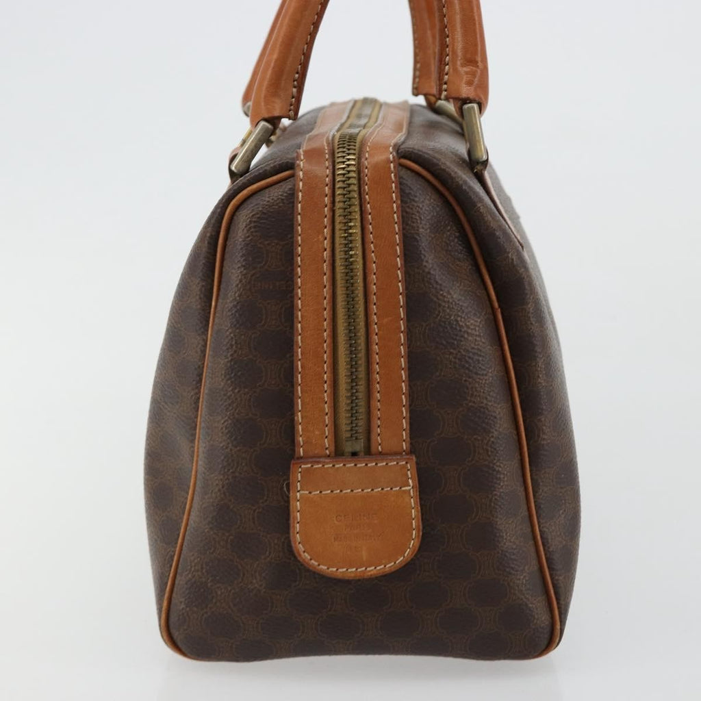 Celine Vintage Triomphe Handbag Canvas Brown Canvas Handbag ( )