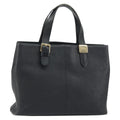 Burberry Vintage Handbag Leather Black Leather Handbag (Authentic  )