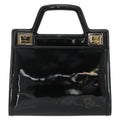 Salvatore Ferragamo Vintage Handbag Patent Leather Black Patent_Leather Handbag ( )