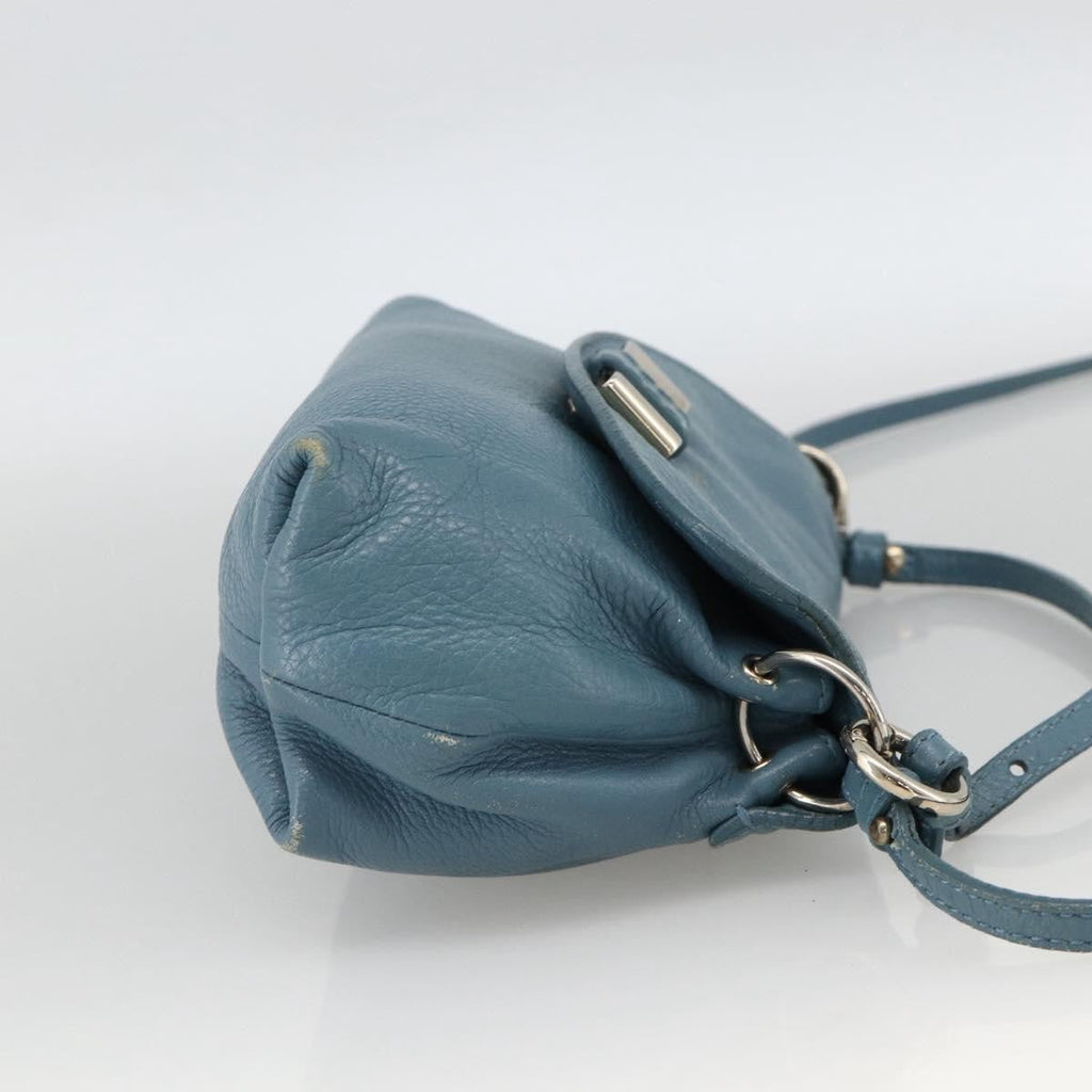 Chloe Lily Handbag Leather Blue Leather Handbag ( )