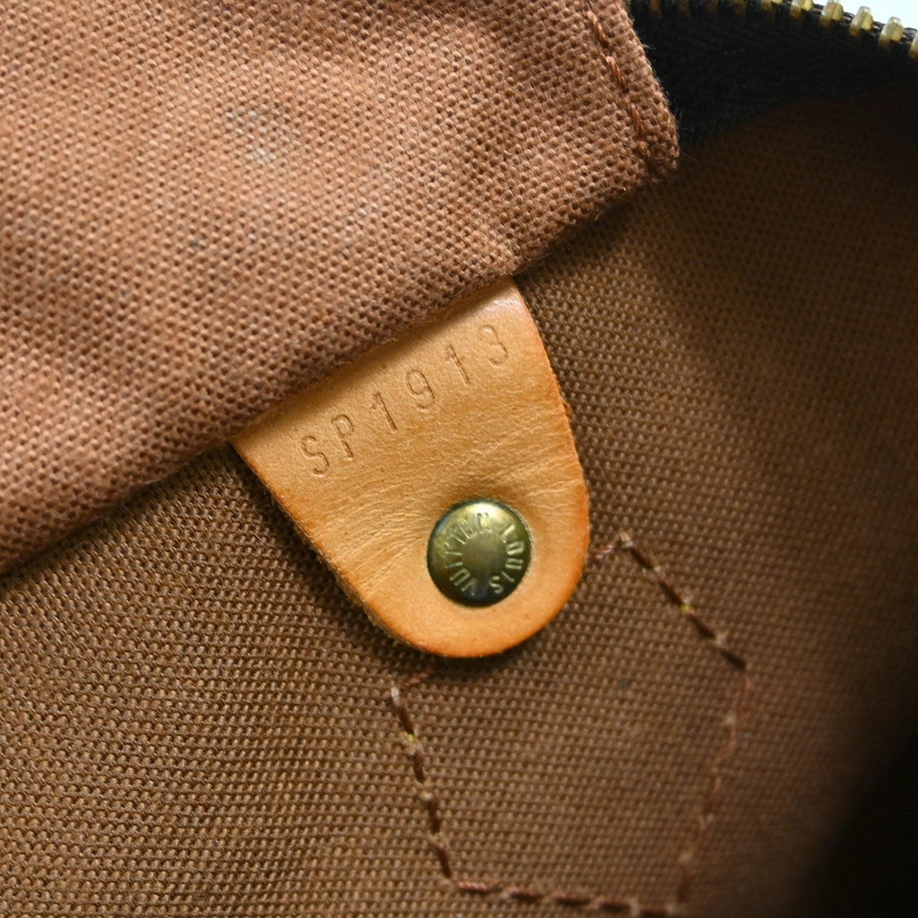Louis Vuitton Speedy Handbag Monogram Canvas Brown Canvas Handbag ( )