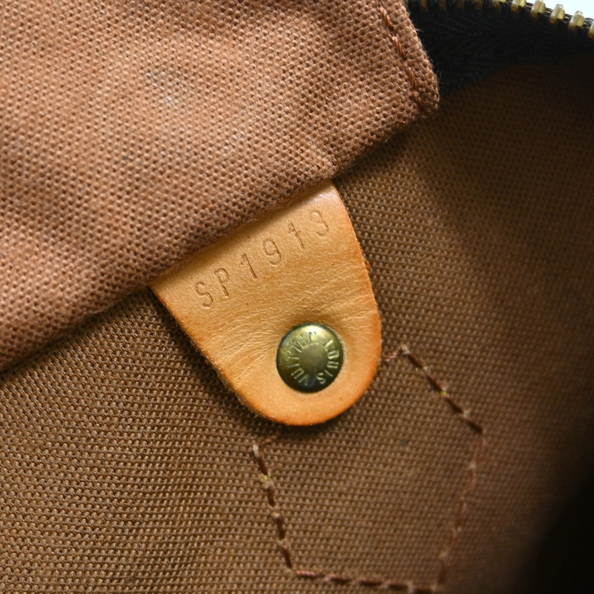 Louis Vuitton Speedy Handbag Monogram Canvas Brown Canvas Handbag ( )