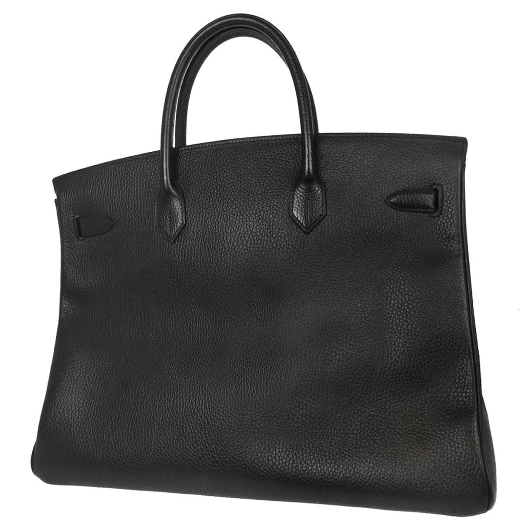 Hermes Birkin Handbag Black Ardennes With Gold Hardware Black Leather Handbag ( )