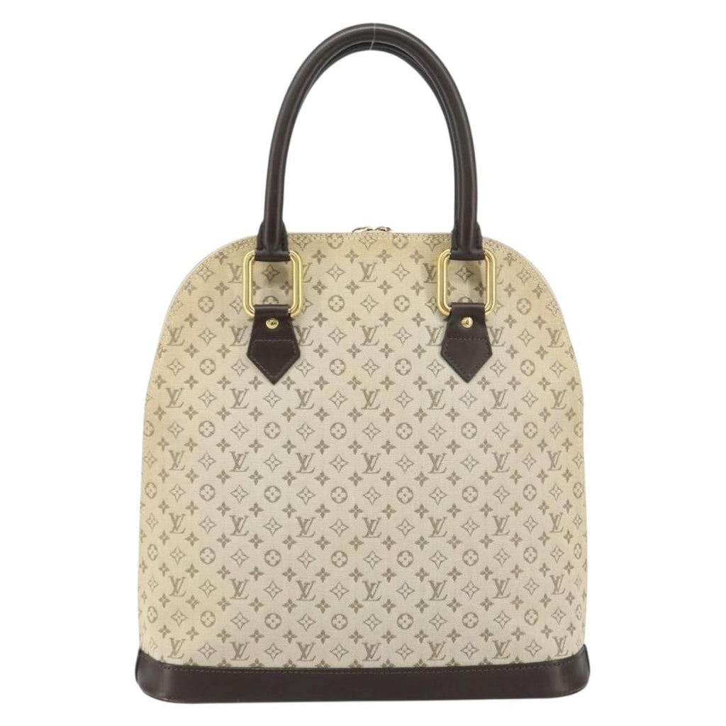 Louis Vuitton Alma Handbag Mini Lin Monogram Khaki Canvas Handbag (Authentic  )