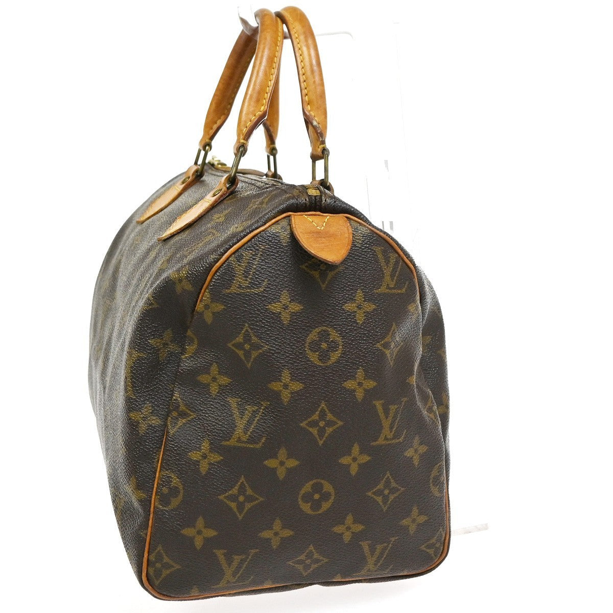 Louis Vuitton Speedy Handbag Monogram Canvas Brown Canvas Handbag ( )