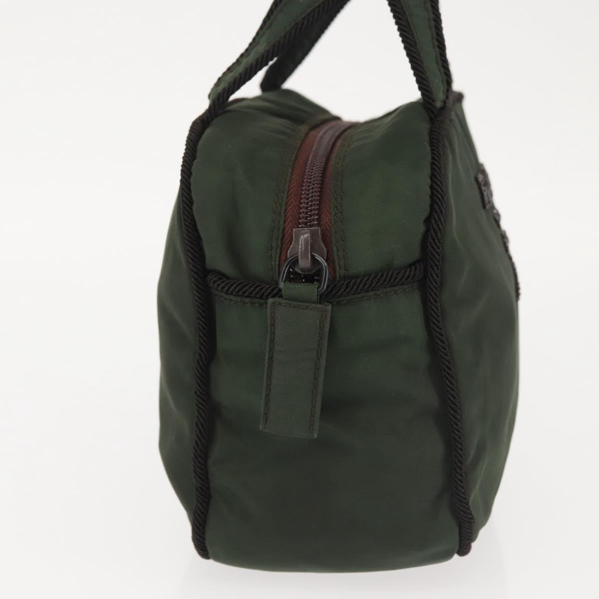 Prada Vintage Handbag Tessuto Khaki Nylon Handbag (Authentic  )