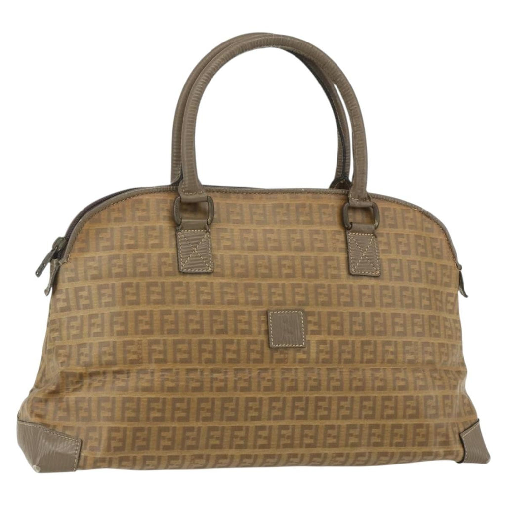 Fendi Zucchino Canvas Brown Canvas Handbag (Authentic  )
