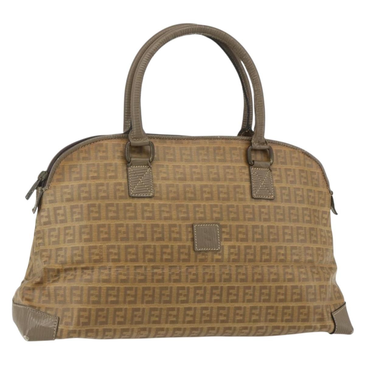 Fendi Zucchino Canvas Brown Canvas Handbag (Authentic  )