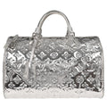 Louis Vuitton Speedy Handbag Monogram Miroir Pvc Silver Patent_Leather Handbag (Authentic  )