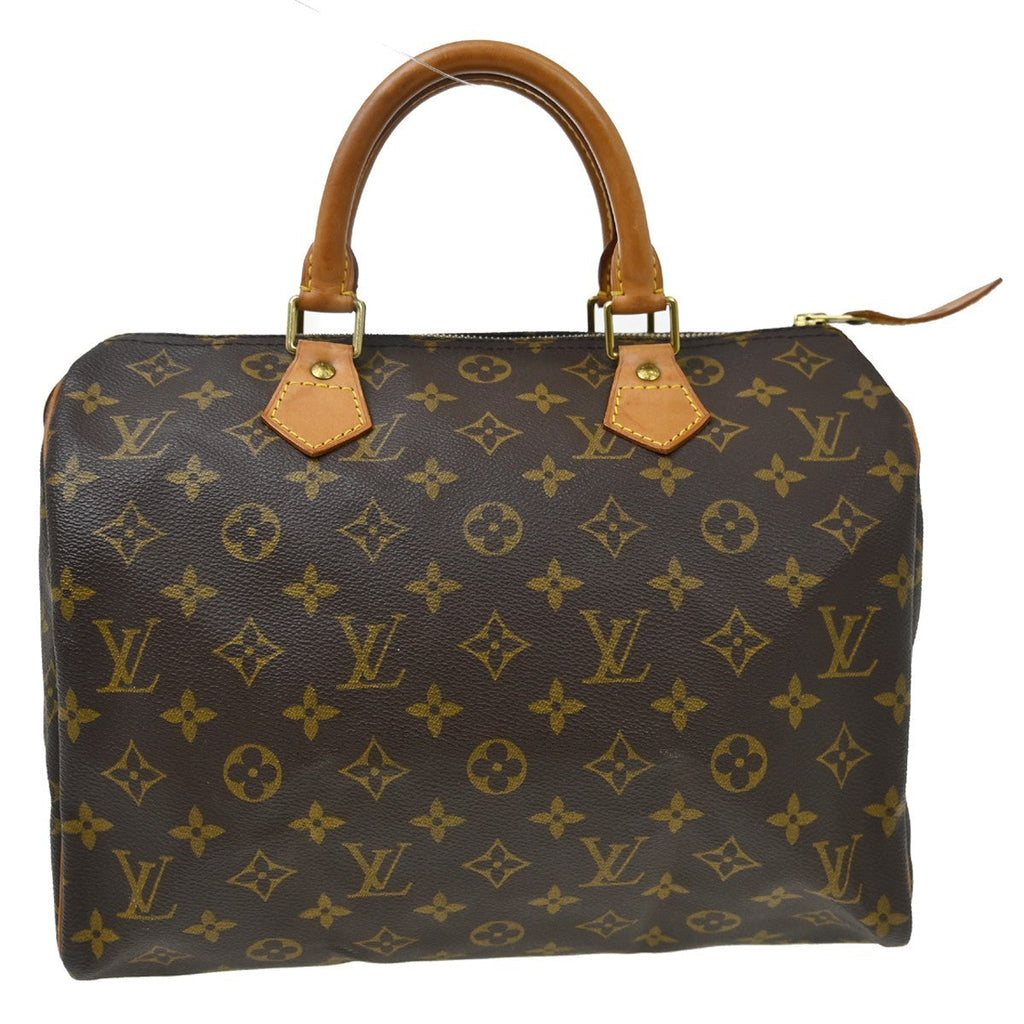 Louis Vuitton Speedy Handbag Monogram Canvas Brown Canvas Handbag ( )