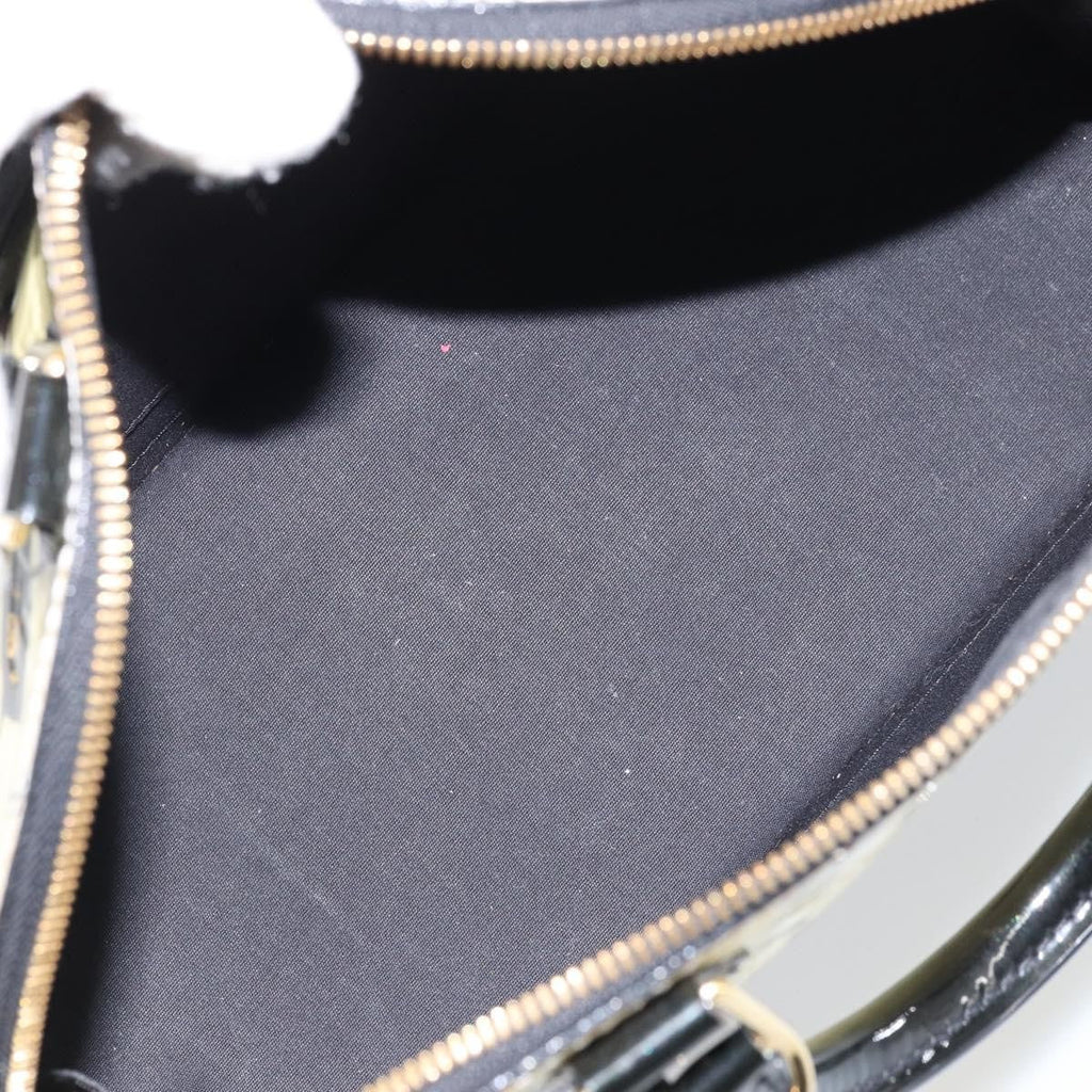 Louis Vuitton Alma Handbag Limited Edition Stickers Monogram Vernis White Patent_Leather Handbag (Authentic  )