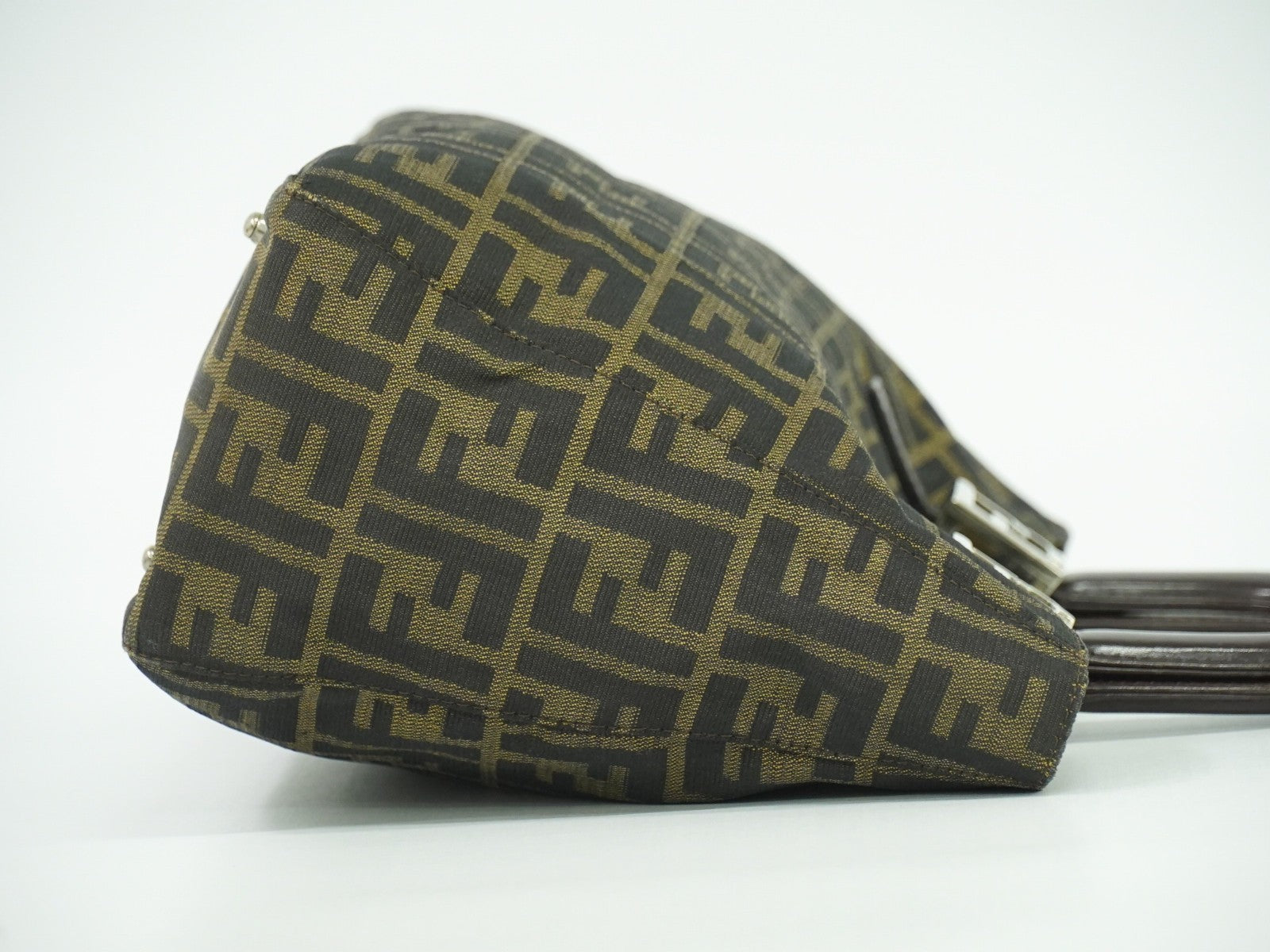 Fendi Zucca Tote Bag Ff Motif Brown Canvas Handbag (Authentic  )