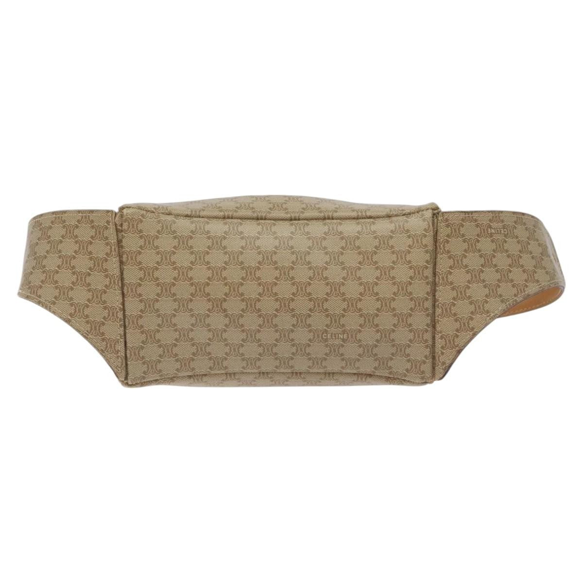 Celine Vintage Macadam Shoulder Bag Macadam Canva  Vinyl Beige Pvc,Canvas Backpack Bag ( )