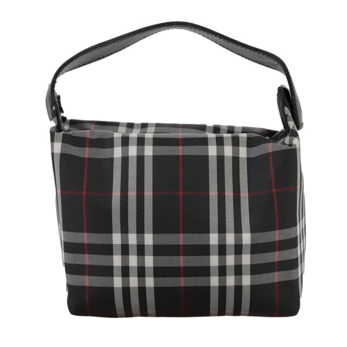 Burberry Nova Check Handbag Nylon Black Nylon Handbag (Authentic  )