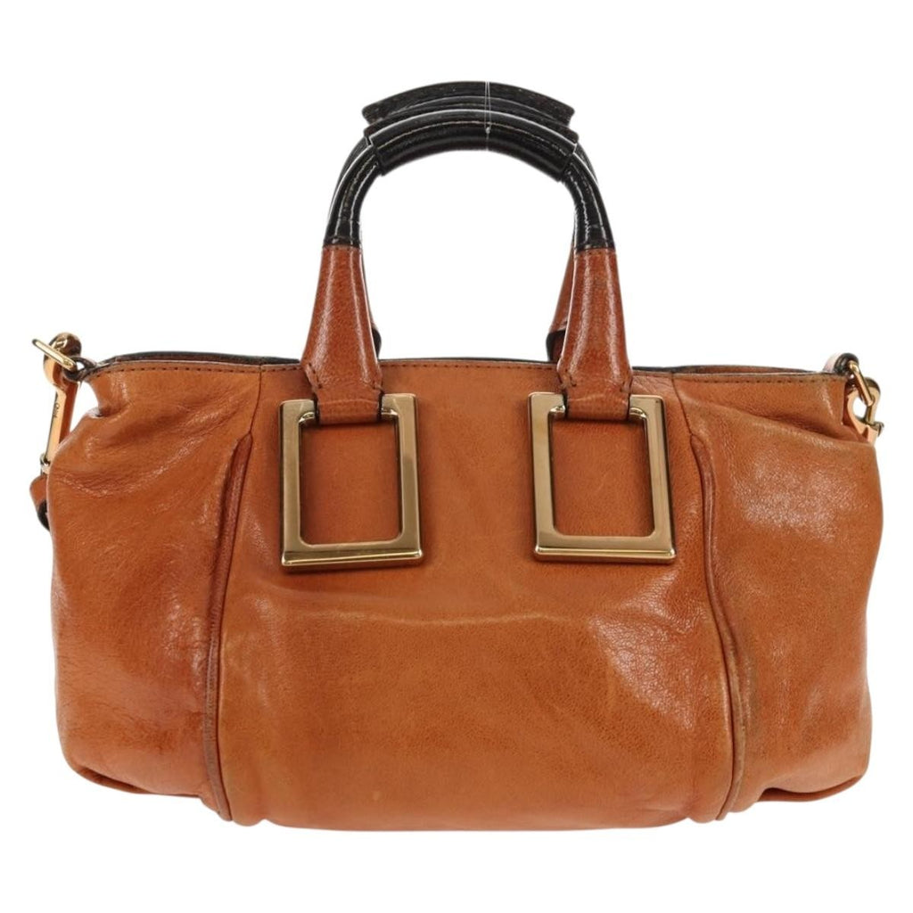 Chloe Ethel Top Handle Bag Leather Brown Leather Handbag (Authentic  )