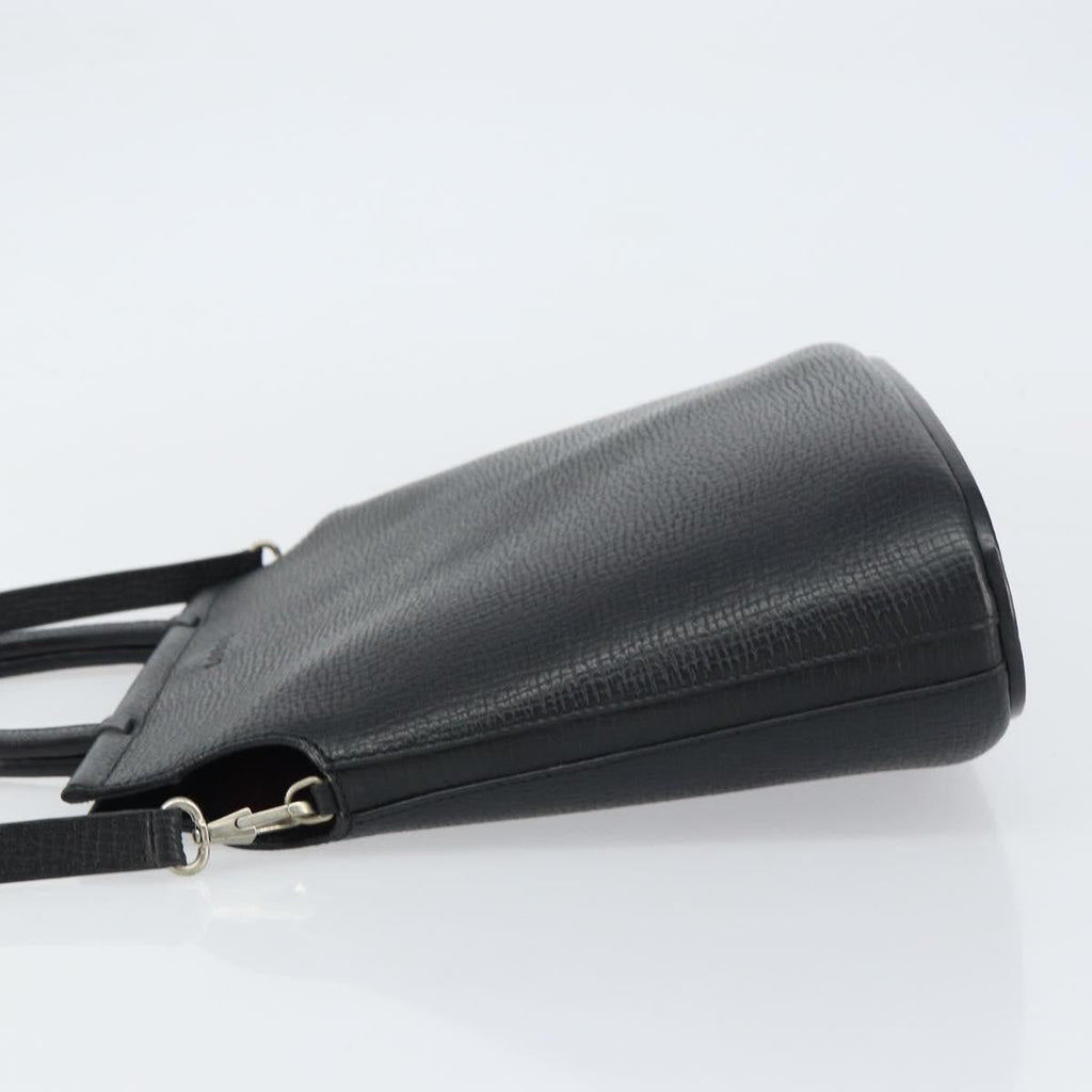 Loewe Vintage Handbag Leather Black Leather Handbag (Authentic  )