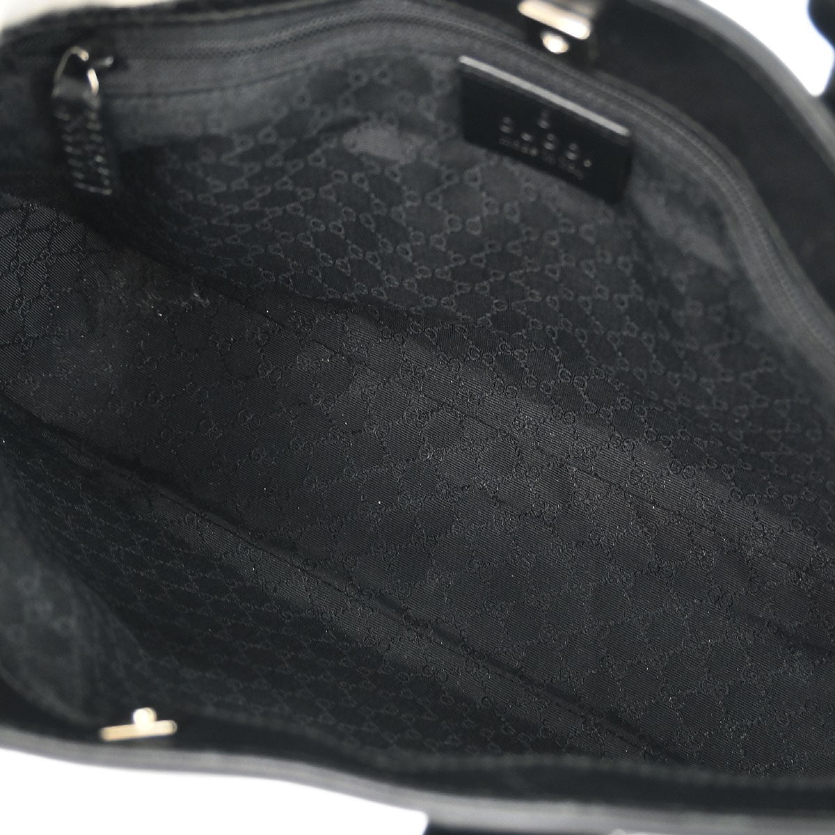 Gucci Web Handbag Leather Wih Canvas Black Leather Handbag (Authentic  )