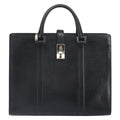 Gucci Vintage Handbag Leather Black Leather Handbag (Authentic  )