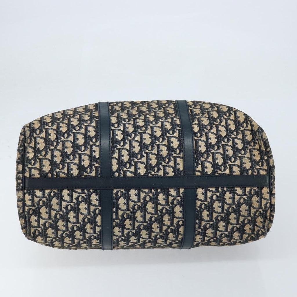 Christian Dior Vintage Trotter Boston Bag Diorissimo Canvas Navy Canvas Handbag ( )