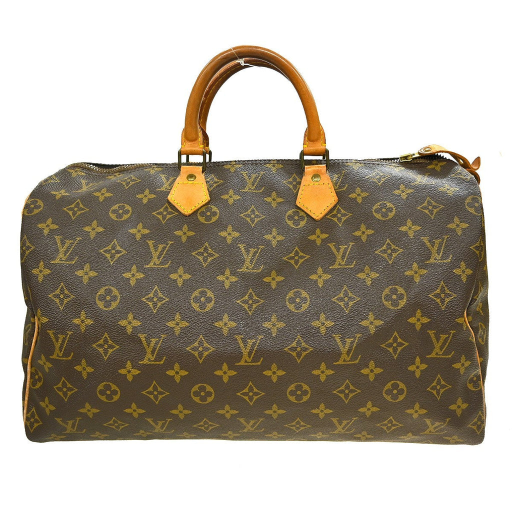 Louis Vuitton Speedy Handbag Monogram Canvas Brown Canvas Handbag ( )