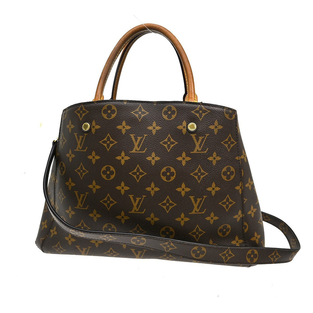 Louis Vuitton Montaigne Handbag Monogram Canvas Brown Canvas Handbag ( )