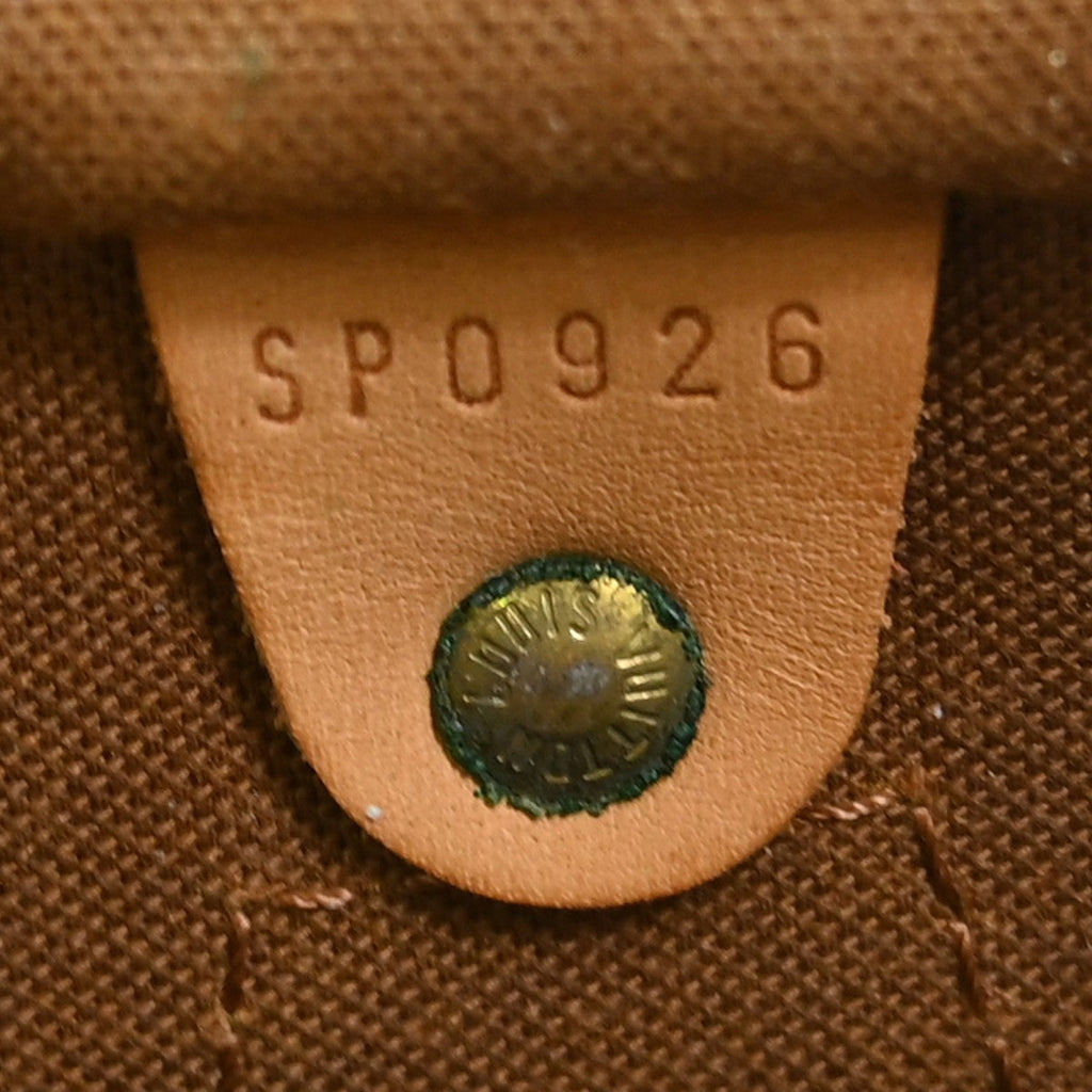 Louis Vuitton Speedy Handbag Monogram Canvas Brown Canvas Handbag ( )