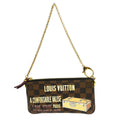 Louis Vuitton Milla Pochette Damier Brown Canvas Handbag ( )