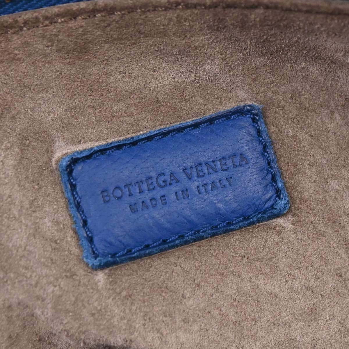 Bottega Veneta Intrecciato Handbag Leather Blue Leather Handbag ( )