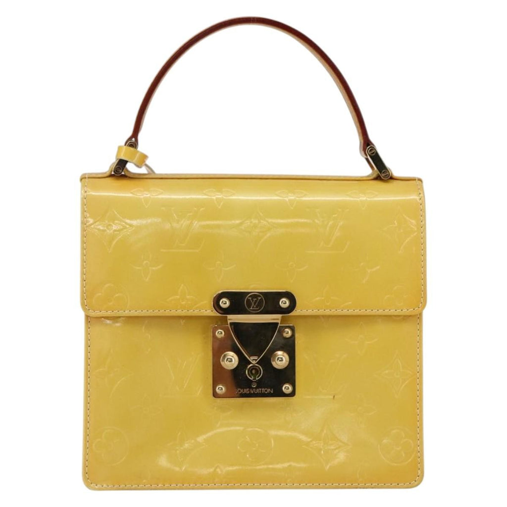 Louis Vuitton Spring Street Nm Handbag Patent Leather Yellow Patent_Leather Handbag (Authentic  )