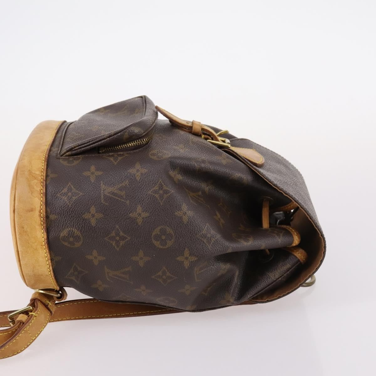 Louis Vuitton Vintage Montsouris Backpack Monogram Canvas Brown Canvas Backpack Bag (Authentic  )