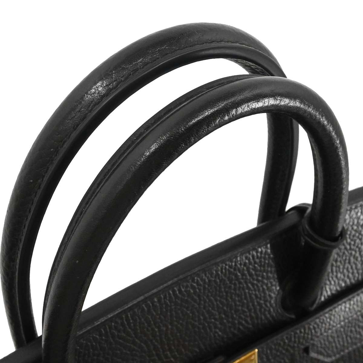 Hermes Birkin Handbag Black Ardennes With Gold Hardware Black Leather Handbag ( )