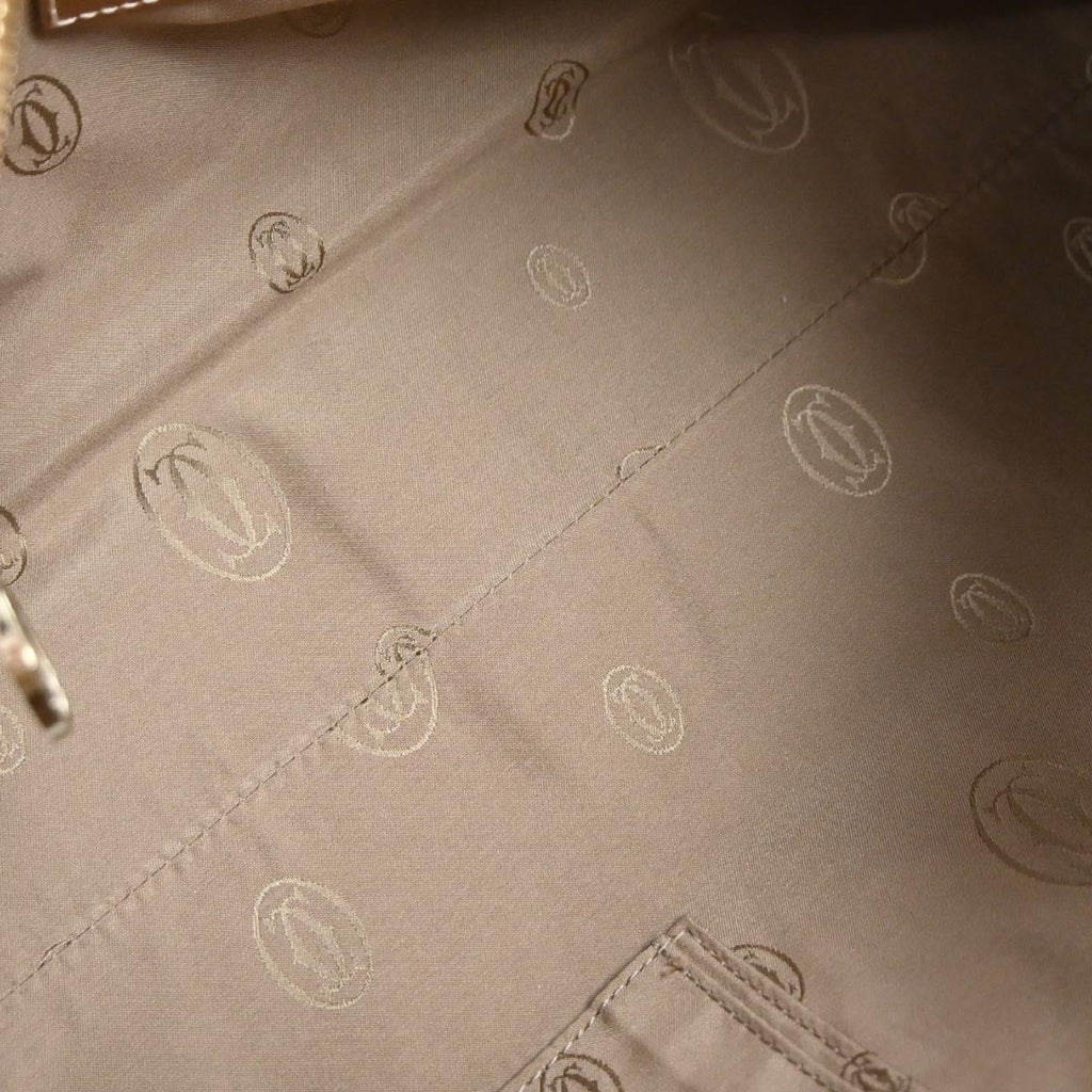 Cartier Marcello Handbag Leather Brown Leather Handbag ( )