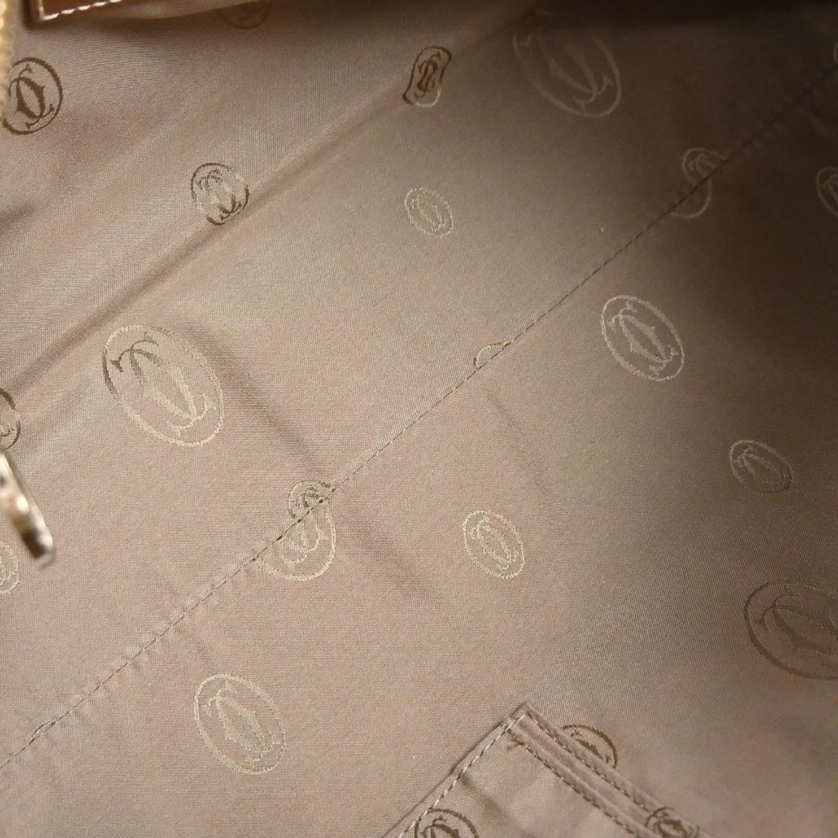 Cartier Marcello Handbag Leather Brown Leather Handbag ( )