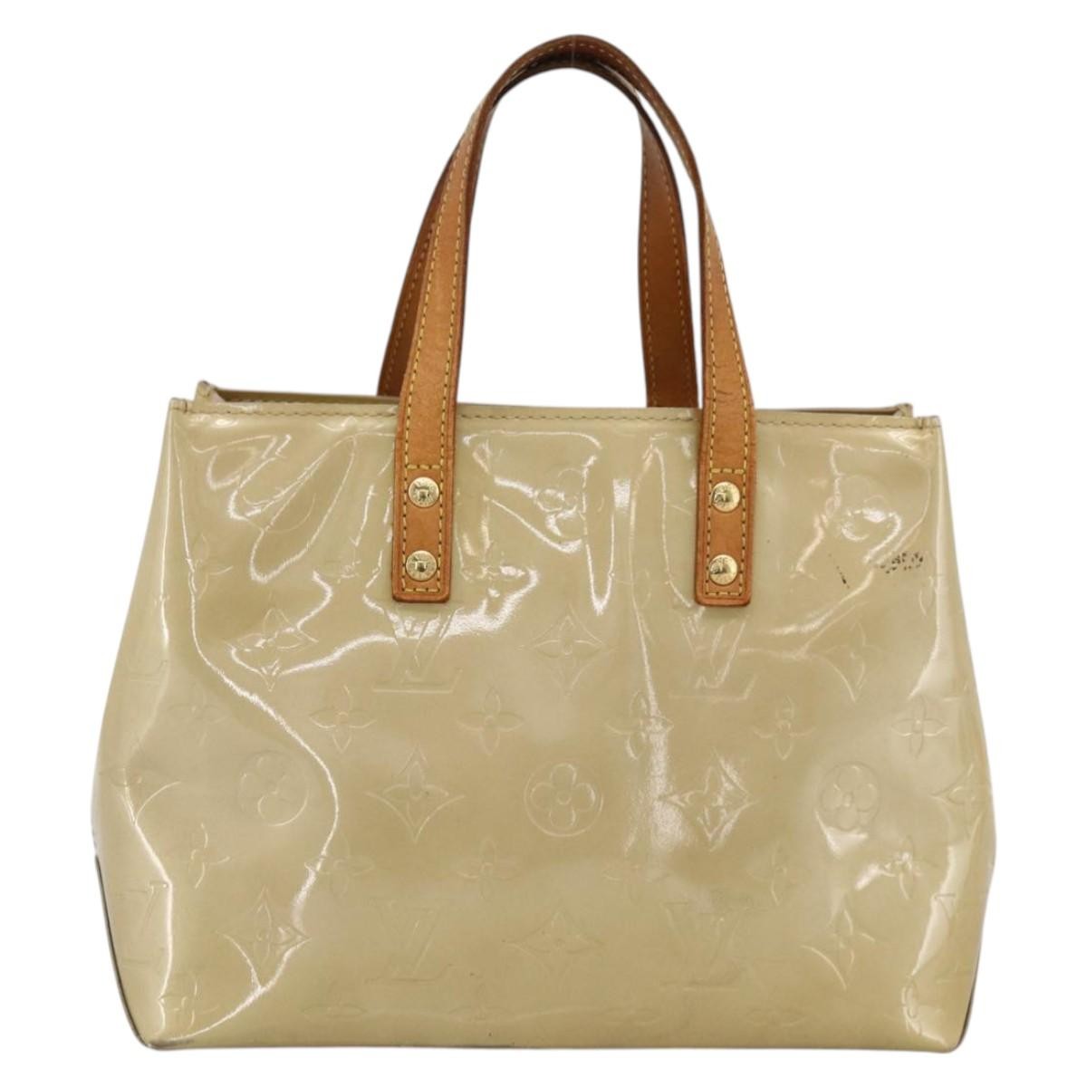 Louis Vuitton Reade Handbag Monogram Vernis Beige Patent_Leather Handbag (Authentic  )